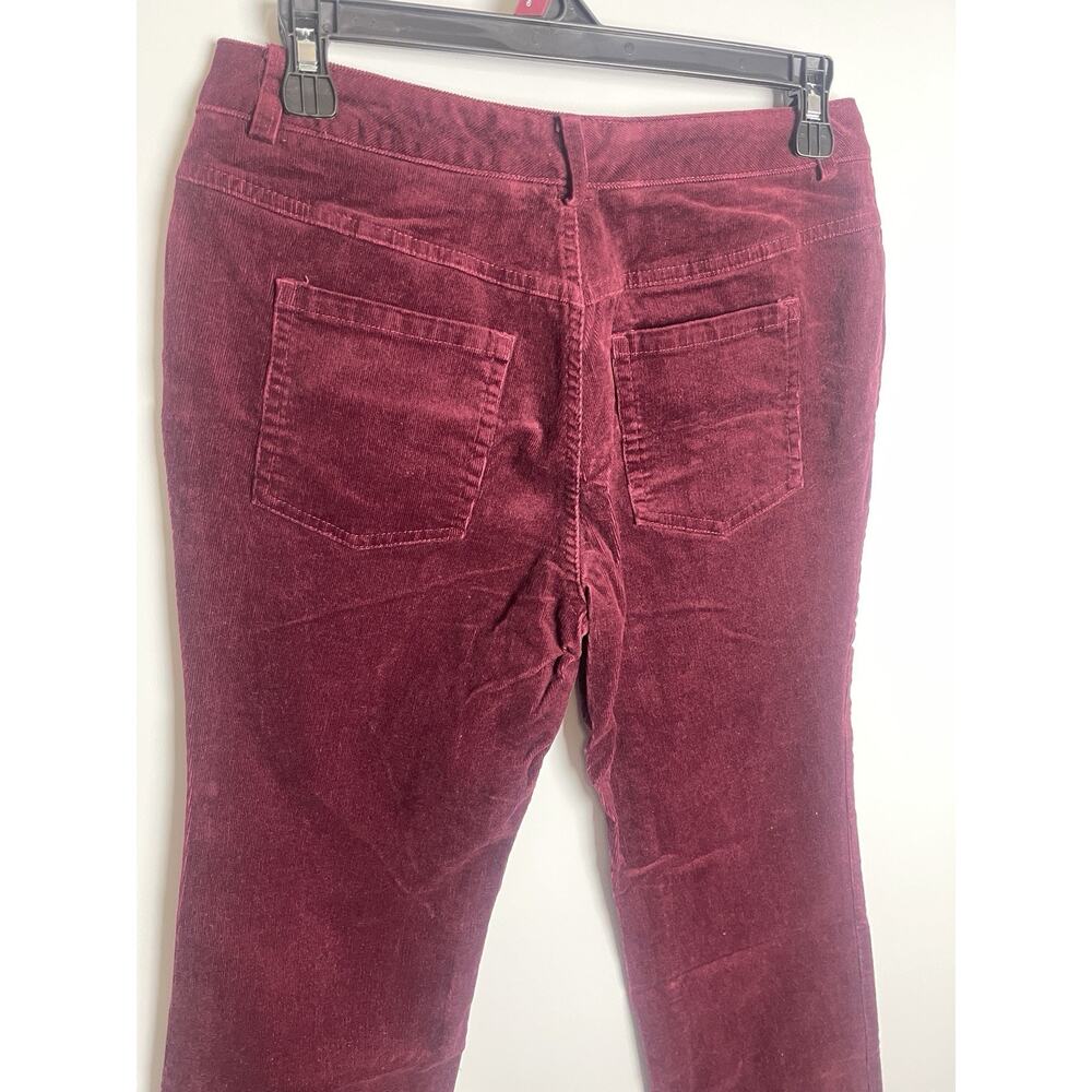 Curations Corduroy Bootcut Casual Pant Burgundy Pants Slimming Size 8 Petite - Picture 5 of 10
